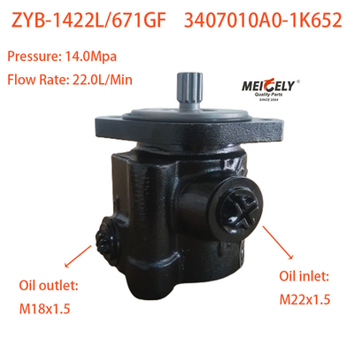 Máy bơm tay lái điện cho động cơ diesel Cummins ISDE ZYB-1422L/671GF