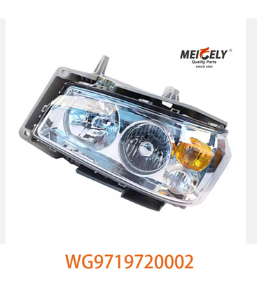 Bộ đèn pha phía trước phải WG9719720002 Đối với SINOTRUK HOWO WG9719720001