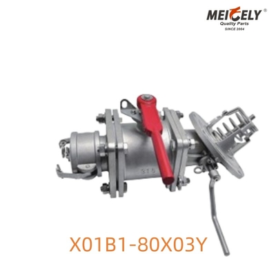 X01B1-80X03Y van chân với bộ máy van bướm cho xe tải xe tăng