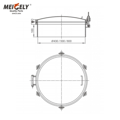 Ống ống dẫn thép không gỉ chất lượng cao X05A1S-500P cho xe tải bể nước