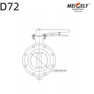Van bướm chất lượng cao DF71-100 D72 cho xe tải bể nước